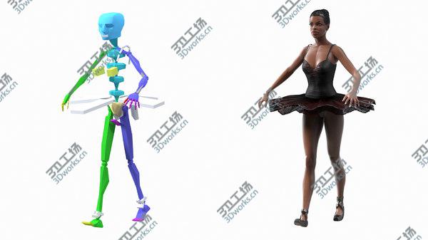 images/goods_img/20210312/Dark Skinned Black Ballerina Rigged 3D model/3.jpg